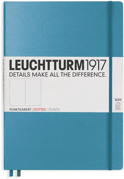 Agenda Leuchtturm1917 Master Slim - A4+, pagini punctate, Nordic Blue