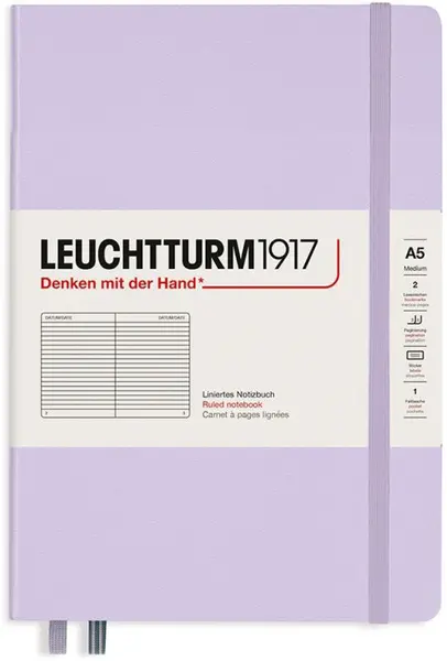 Agenda Leuchtturm1917 - Medium A5, pagini in randuri, Lilac