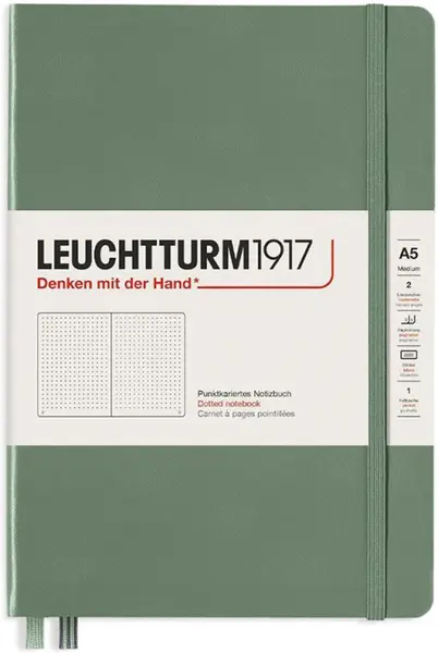 Agenda Leuchtturm1917 - Medium A5, pagini punctate, Olive