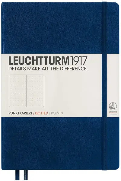 Agenda Leuchtturm1917 Notebook Medium A5 - Albastra, pagini punctate