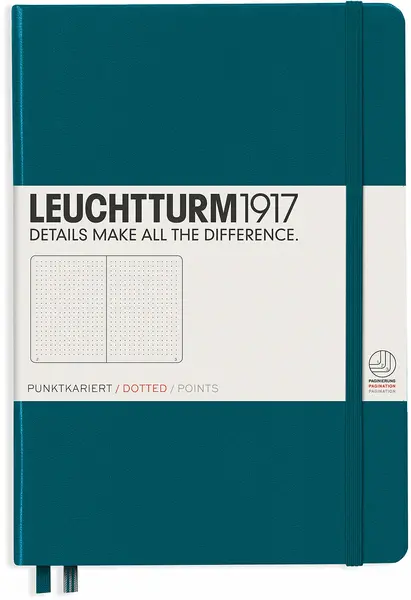 Agenda Leuchtturm1917 Rising Colors - A5, pagini punctate, Pacific Green