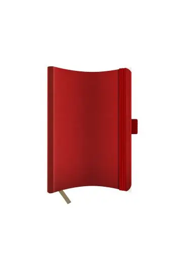 Agenda nedatata A5 Castelli, coperta flexibila Nebraska rosu, elastic rosu, dictando ivory