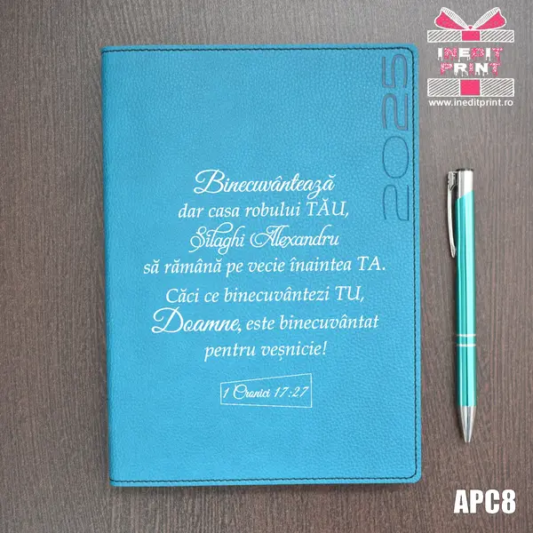 Agenda personalizata 2025 1 Cronici 17:27 APC8 DELUXE PREMIUM, TURCOAZ LORETO