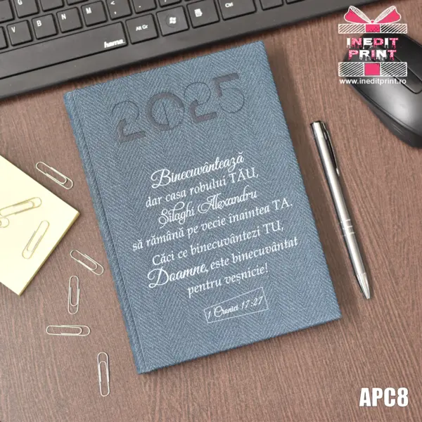 Agenda personalizata 2025 1 Cronici 17:27 APC8 DELUXE PREMIUM, ALBASTRU BARD