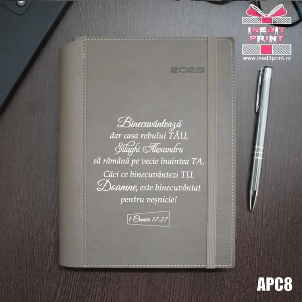 Agenda personalizata 2025 1 Cronici 17:27 APC8 DELUXE PREMIUM, BEJ BORNEO