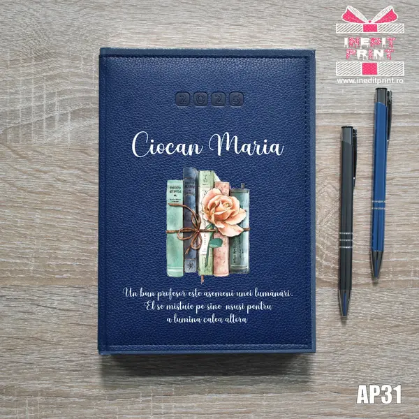 Agenda personalizata 2025 Cadru didactic AP31 ALBASTRU-ALGHERO, DELUXE PREMIUM