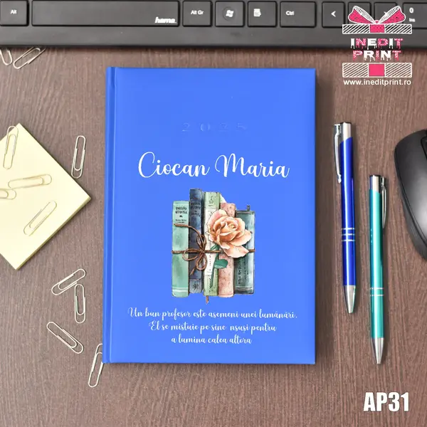 Agenda personalizata 2025 Cadru didactic AP31 ALBASTRU DESCHIS, STANDARD H1