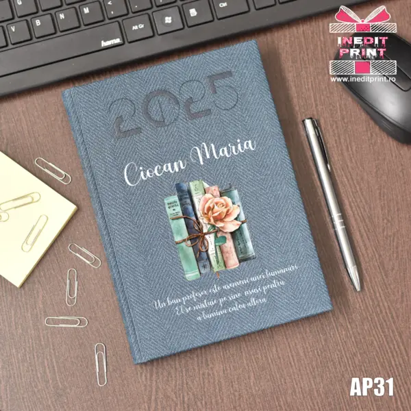 Agenda personalizata 2025 Cadru didactic AP31 DELUXE PREMIUM, ALBASTRU BARD