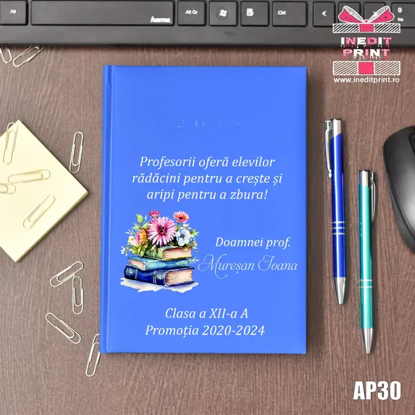 Agenda personalizata 2025 Doamna Profesoara AP30 ALBASTRU DESCHIS, STANDARD H1