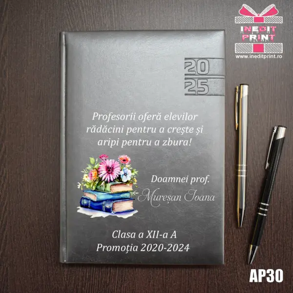 Agenda personalizata 2025 Doamna Profesoara AP30 GRI NARNI, DELUXE PREMIUM