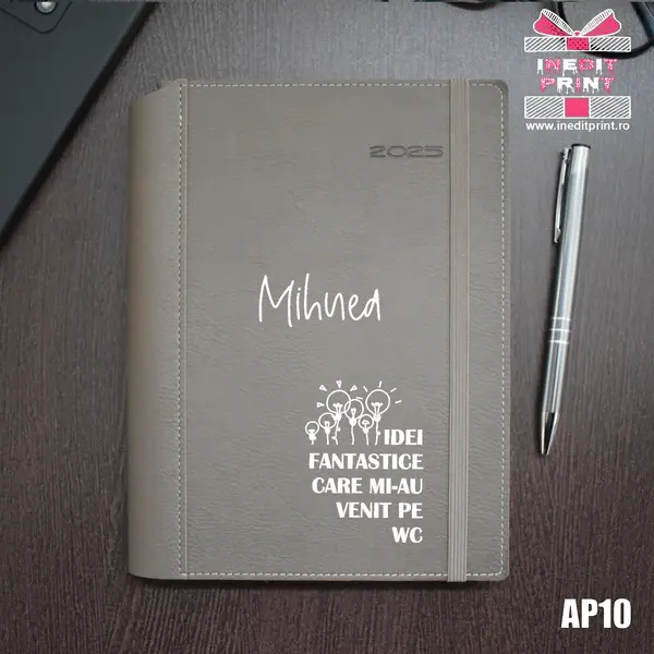 Agenda personalizata 2025 Idei noi AP10 BEJ BORNEO, DELUXE PREMIUM