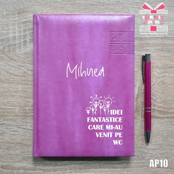 Agenda personalizata 2025 Idei noi AP10 PURPURIU NARNI, DELUXE PREMIUM