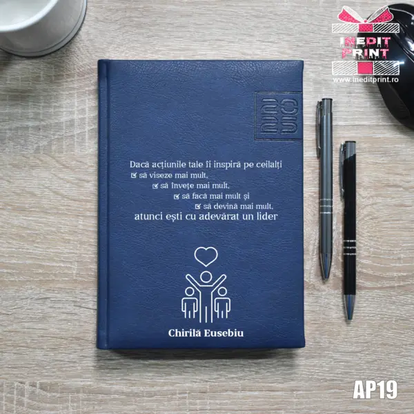 Agenda personalizata 2025 Lider adevarat AP19 ALBASTRU CHIAVENNA, DELUXE PREMIUM