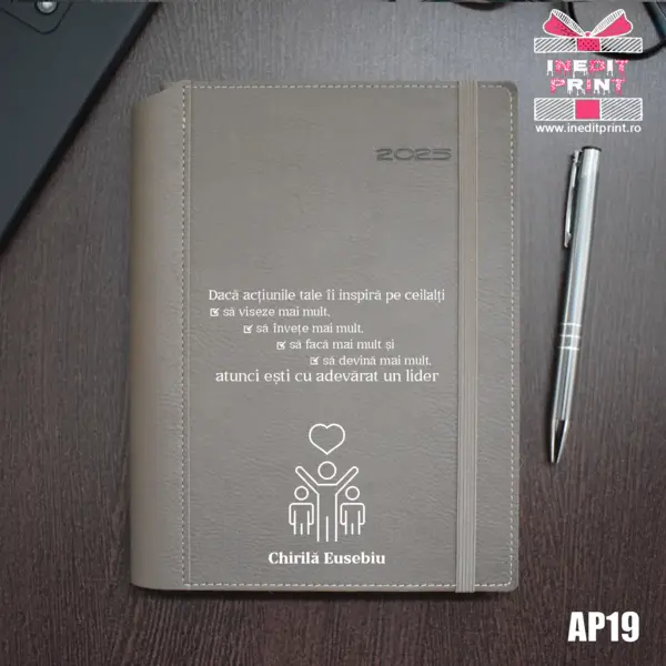 Agenda personalizata 2025 Lider adevarat AP19 BEJ BORNEO, DELUXE PREMIUM