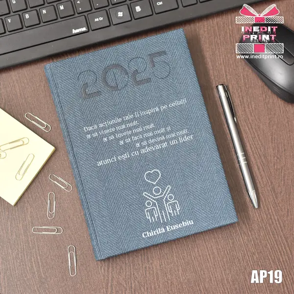 Agenda personalizata 2025 Lider adevarat AP19 DELUXE PREMIUM, ALBASTRU BARD