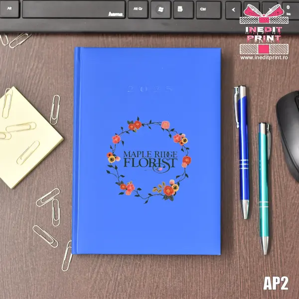 Agenda personalizata 2025 Logo + Nume AP2 ALBASTRU DESCHIS, STANDARD H1