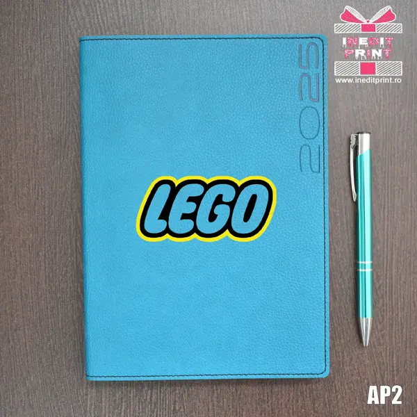 Agenda personalizata 2025 Logo + Nume AP2 DELUXE PREMIUM, TURCOAZ LORETO