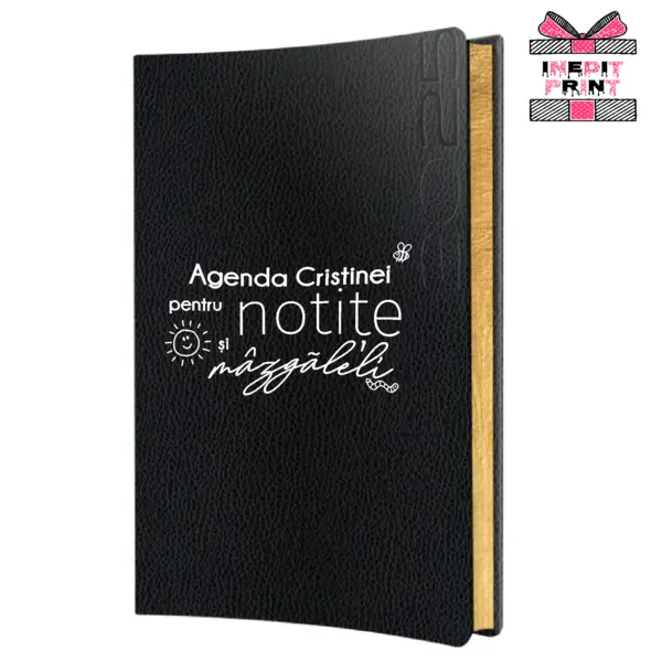 Agenda personalizata 2025 mazgaleli AP1 DELUXE PREMIUM, NEGRU LORETO