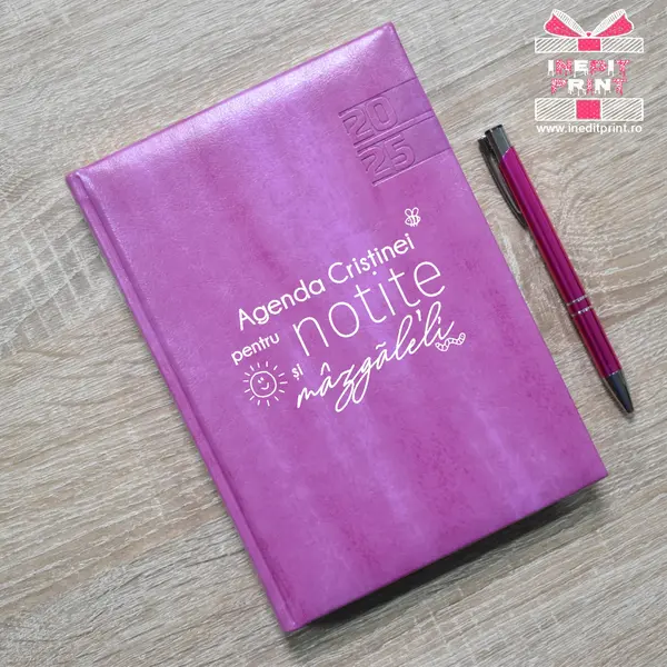 Agenda personalizata 2025 mazgaleli AP1 DELUXE PREMIUM, PURPURIU NARNI