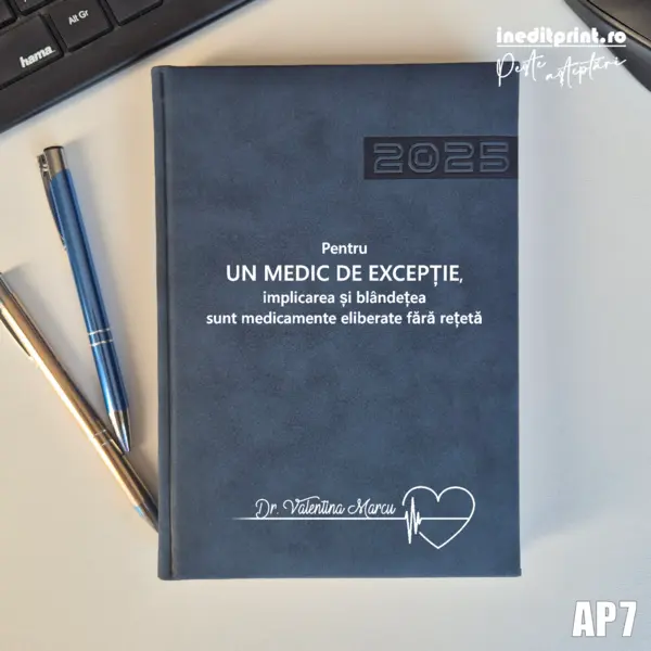 Agenda personalizata 2025 Medic de exceptie AP7 ALBASTRU TEANO, DELUXE PREMIUM