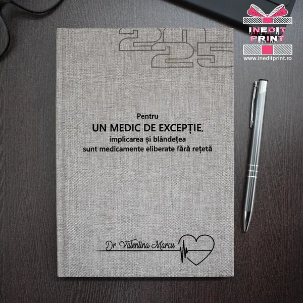 Agenda personalizata 2025 Medic de exceptie AP7 BEJ FIORANO, DELUXE PREMIUM