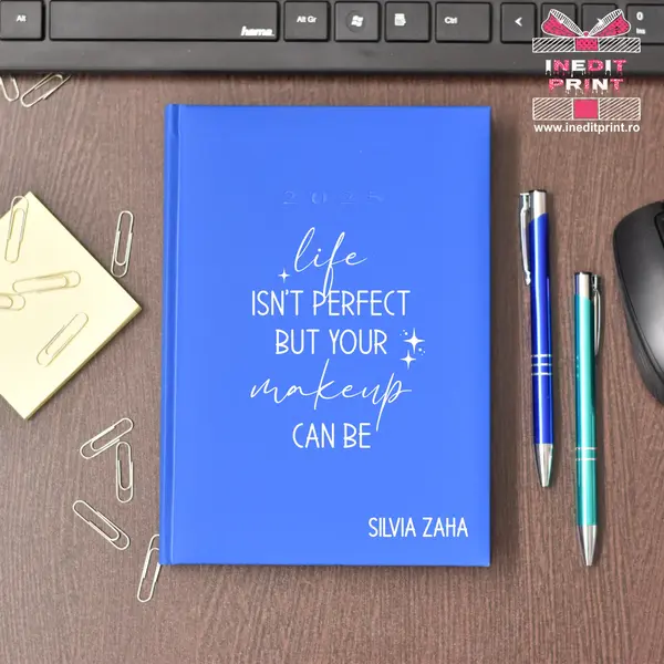 Agenda personalizata 2025 Perfect makeup AP5 ALBASTRU DESCHIS, STANDARD H1