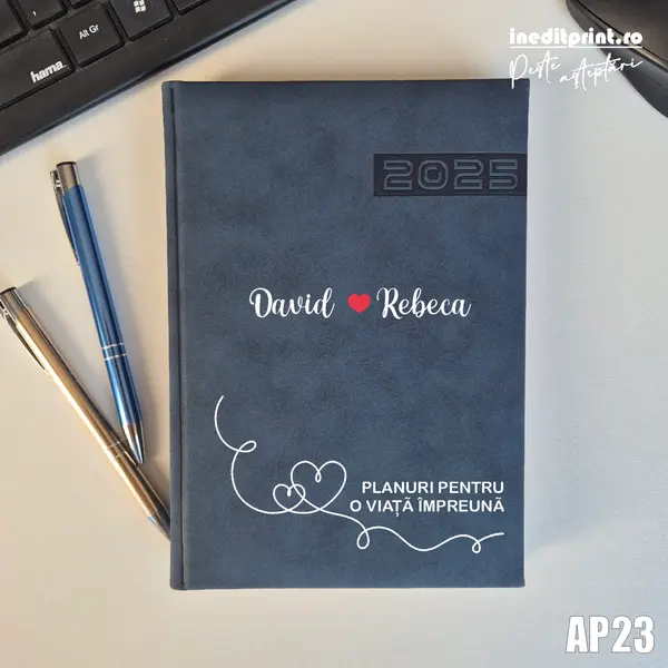 Agenda personalizata 2025 Planuri AP23 ALBASTRU TEANO, DELUXE PREMIUM