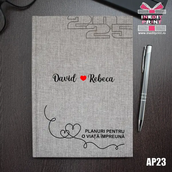Agenda personalizata 2025 Planuri AP23 BEJ FIORANO, DELUXE PREMIUM