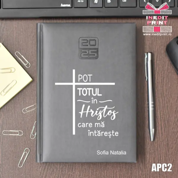Agenda personalizata 2025 Pot totul in Hristos APC2 STANDARD HT2, GRI INCHIS