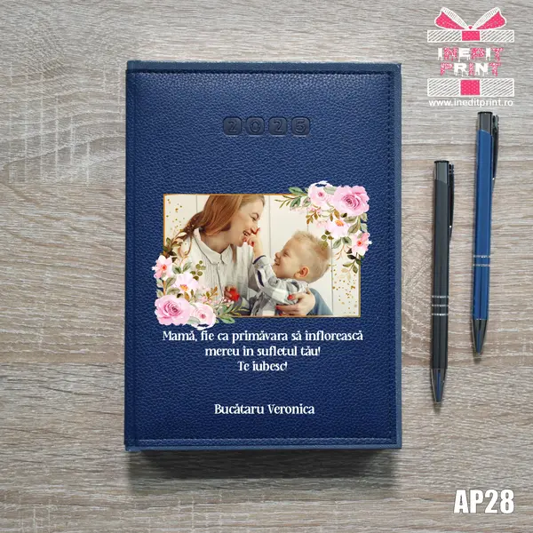 Agenda personalizata 2025 Primavara AP28 ALBASTRU-ALGHERO, DELUXE PREMIUM
