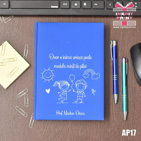 Agenda personalizata 2025 Profesoara AP17 ALBASTRU DESCHIS, STANDARD H1