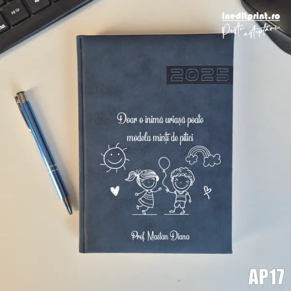 Agenda personalizata 2025 Profesoara AP17 ALBASTRU TEANO, DELUXE PREMIUM