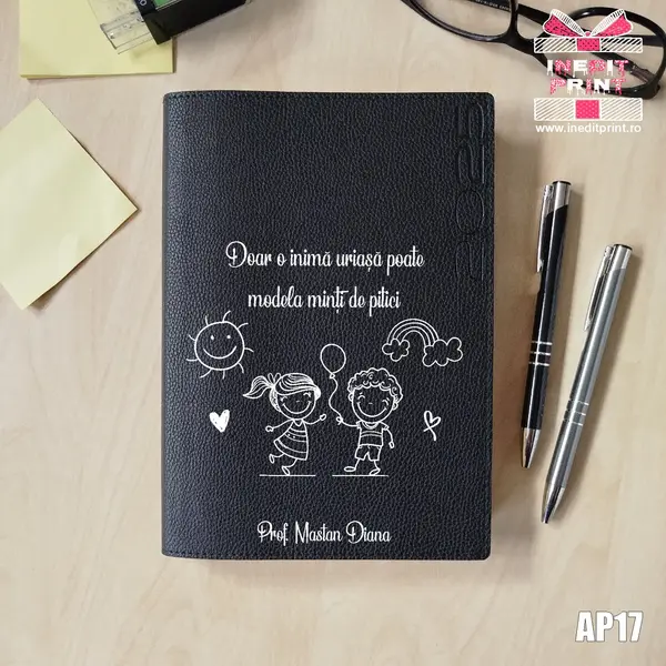 Agenda personalizata 2025 Profesoara AP17 NEGRU LORETO, DELUXE PREMIUM