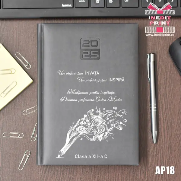 Agenda personalizata 2025 Profesor grozav AP18 GRI INCHIS, STANDARD HT2