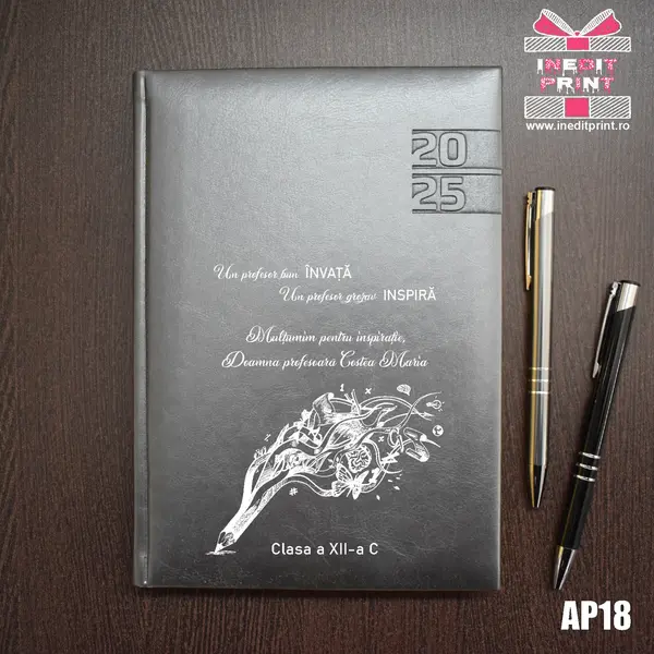 Agenda personalizata 2025 Profesor grozav AP18 GRI NARNI, DELUXE PREMIUM