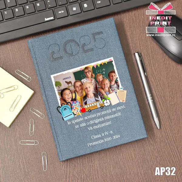 Agenda personalizata 2025 Profesori AP32 DELUXE PREMIUM, ALBASTRU BARD