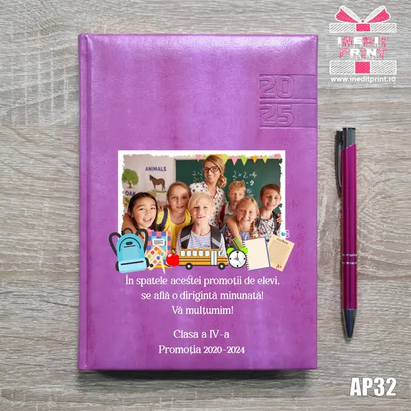 Agenda personalizata 2025 Profesori AP32 PURPURIU NARNI, DELUXE PREMIUM