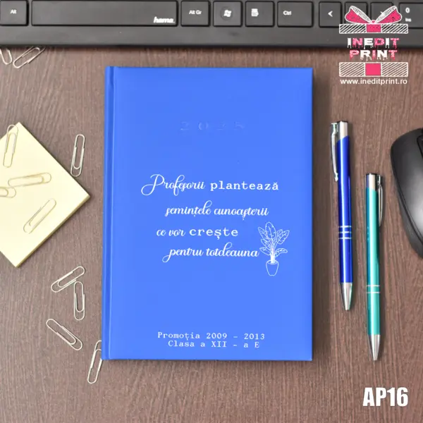 Agenda personalizata 2025 Semintele cunoasterii AP16 ALBASTRU DESCHIS, STANDARD H1