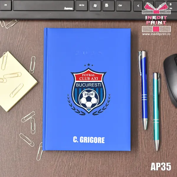 Agenda personalizata 2025 Sport AP35 ALBASTRU DESCHIS, STANDARD H1