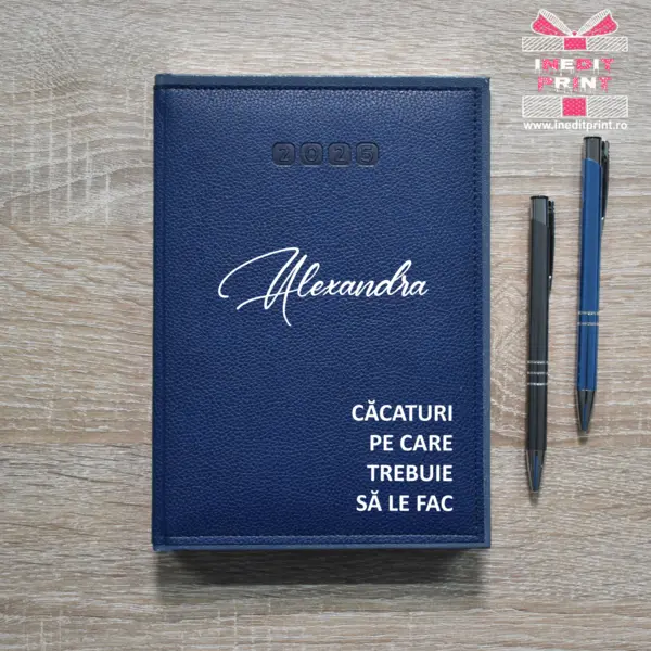 Agenda personalizata 2025 To do list AP6 ALBASTRU-ALGHERO, DELUXE PREMIUM