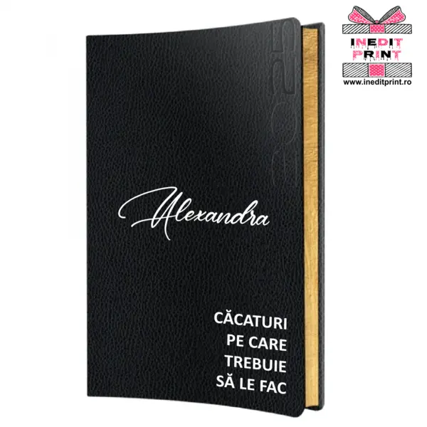 Agenda personalizata 2025 To do list AP6 NEGRU LORETO, DELUXE PREMIUM