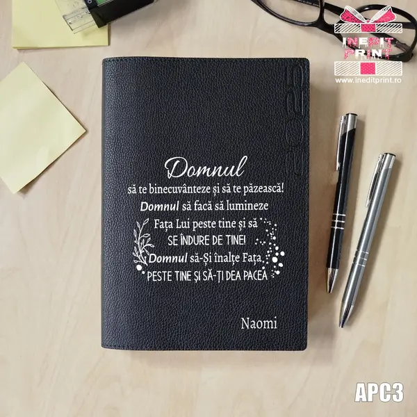 Agenda personalizata 2025 Verset Numeri 6:24-26 APC3 DELUXE PREMIUM, NEGRU LORETO