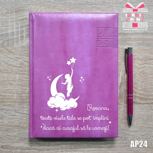 Agenda personalizata 2025 Visele tale AP24 PURPURIU NARNI, DELUXE PREMIUM