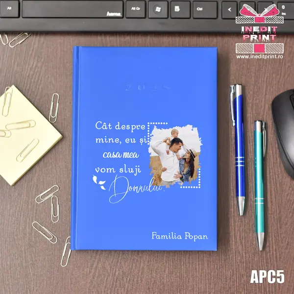 Agenda personalizata 2025 Vom sluji Domnului APC5 STANDARD H1, ALBASTRU DESCHIS