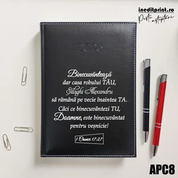Agenda personalizata 2026 1 Cronici 17:27 APC8 DELUXE H, Corinaldo Negru