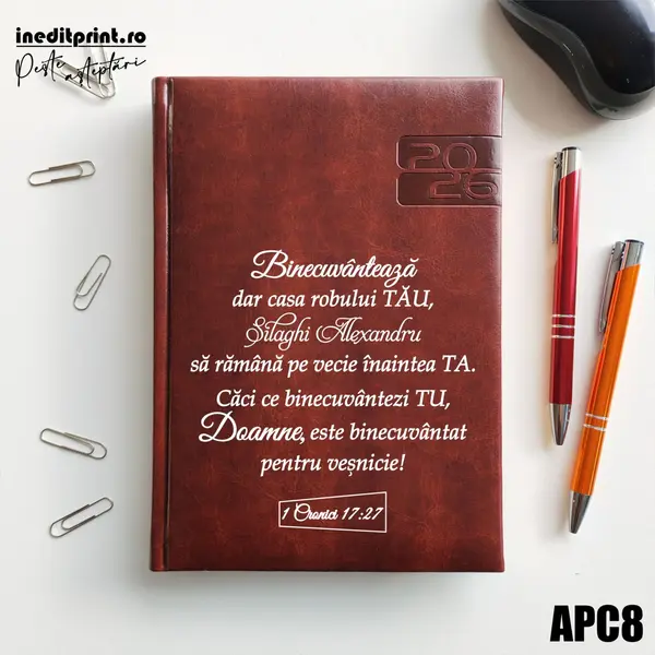 Agenda personalizata 2026 1 Cronici 17:27 APC8 DELUXE PREMIUM, Narni Maro