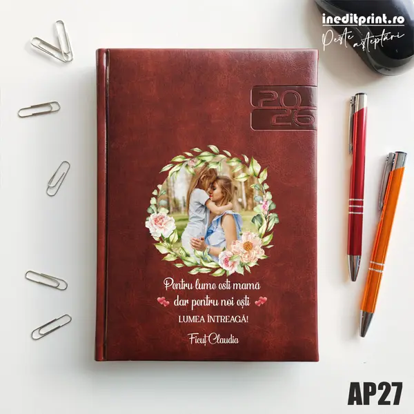 Agenda personalizata 2026 - 8 Martie AP27 DELUXE PREMIUM, Narni Maro
