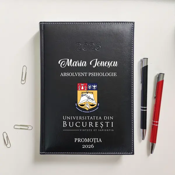 Agenda personalizata 2026 absolvent AP47 DELUXE H, Corinaldo Negru