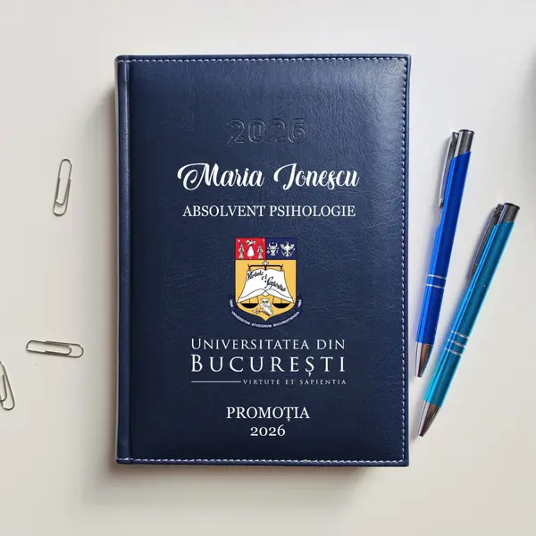 Agenda personalizata 2026 absolvent AP47 DELUXE H, Corinaldo Albastru