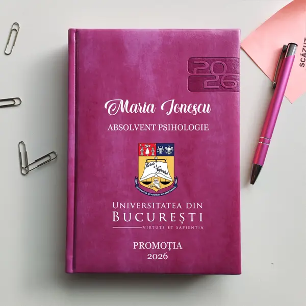Agenda personalizata 2026 absolvent AP47 DELUXE PREMIUM, Narni Purpuriu